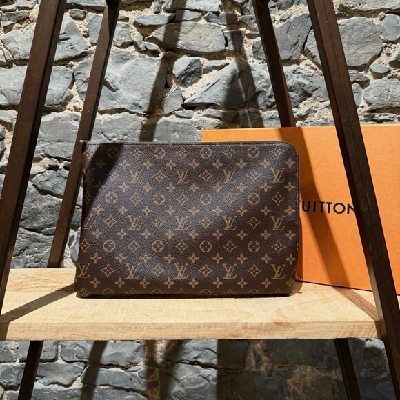 Louis Vuitton Etui Voyage Brown Monogram GM Pouch - Picture 1 of 16
